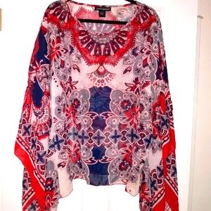 Ashley Stewart poncho blouse